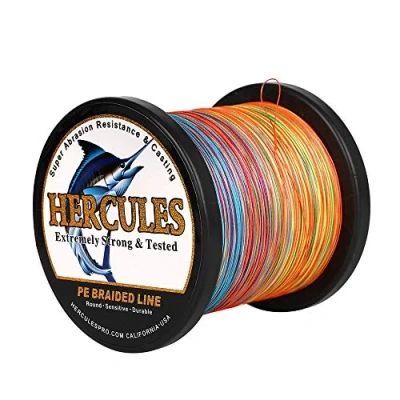 Immagine di Hercules Filo da pesca intrecciato a 8 fili, 100 2000m, 10 300lb, super morbido, polietilene, Lenze intrecciate per con lenza, riva, in mare, barca