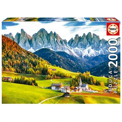 Immagine di Educa Puzzle da 2000 pezzi per adulti Autumn in the Dolomitas Paesaggi Misura: 96 x 68 cm. Include colla fix puzzle. Consigliato a partire dai 14 anni (19566)