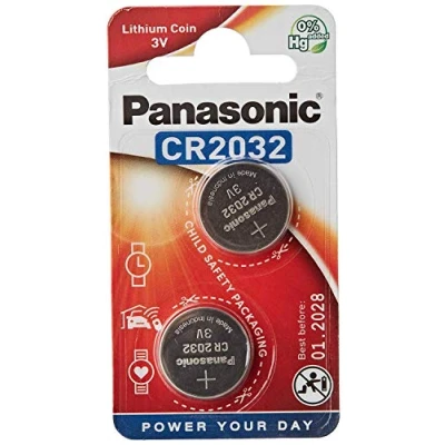 Immagine di Panasonic CR2032 Batteria (Confezione da 2), batterie di Litio a Bottone, 3V