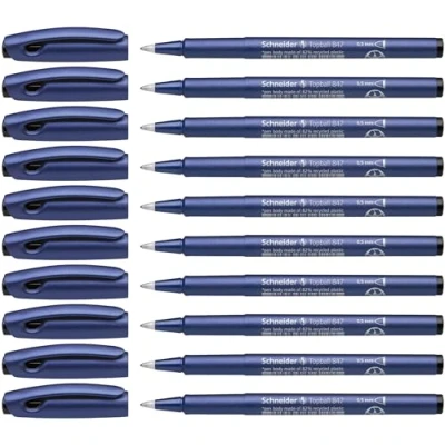 Immagine di Schneider Topball 847 Penna a sfera, confezione da 10 pezzi, colore: Nero