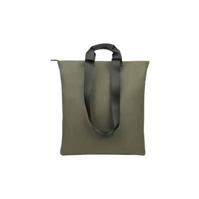 Immagine di Tucano Gommo, Shopper, Borsa a mano in tessuto gommato con doppio manico per laptop fino 14&quot;, uomo e donna, Verde Militare.