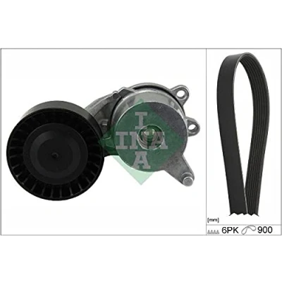 Immagine di INA 529 0268 10 Kit cinghie Poly V Controllare corsa libera generatore ed ev. sostituire TOYOTA: Yaris II Hatchback, III Aygo