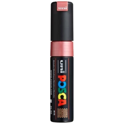 Immagine di Uni Ball M PC8K B Marcatore Posca a Tempera, Scalpello, 8 mm, Rosso Metalico
