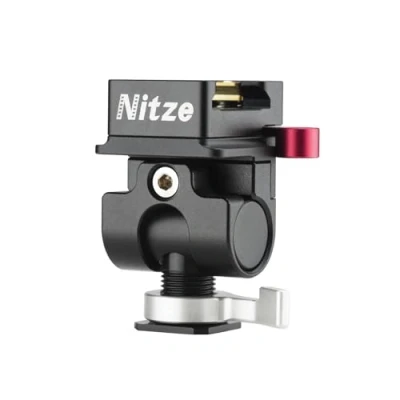 Immagine di Nitze Supporto per Monitor Fotocamera, Camera Mount con QR Cold Shoe Adapter and NATO Morsetto, Holder Rotazione a 360 e Inclinazione 180 da 5&quot; 7&quot; N54 H5