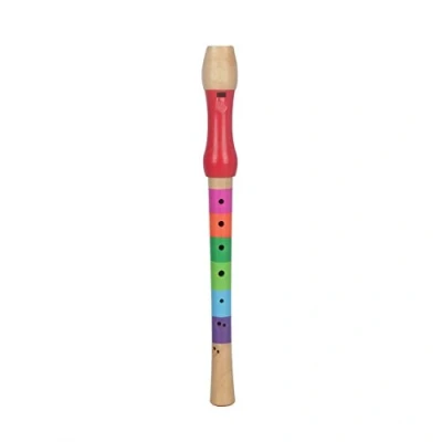 Immagine di Flauto in Legno a 8 Fori, Giocattolo di Educativo Leggero Colorful per Bambini Pratica dei Principiante (Multicolore)