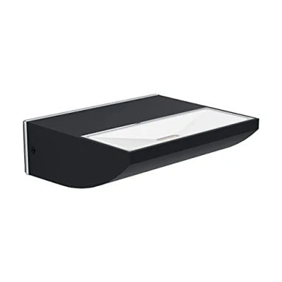 Immagine di EGLO Led lampada da parete per esterni Sorronaro, esterno, in alluminio nero e plastica bianco, bianco caldo, IP44