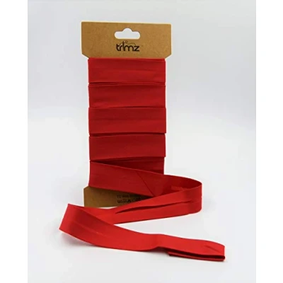 Immagine di Trimz Nastro sbieco in Policotone, Rosso, 25mm x 5m, 5 unità