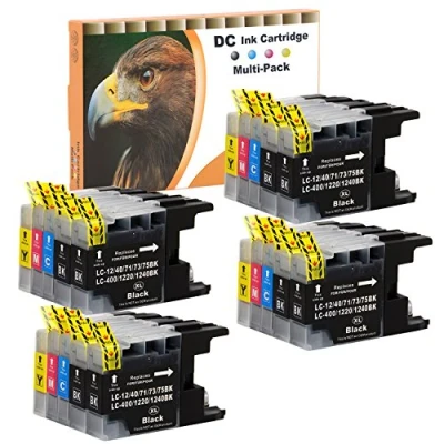 Immagine di D&amp;C Cartucce compatibili per Brother LC 1220 1240 XL DCP J525W J725DW J925DW MFC J280W J425W J430W J435W J5910DW J625DW J6510DW (20 Pack)