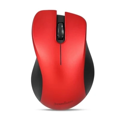 Immagine di Perixx PERIMICE 621R Mouse wireless con sistema Silent Click, compatibile PC desktop e portatile, 2,4 GHz, colore: Rosso
