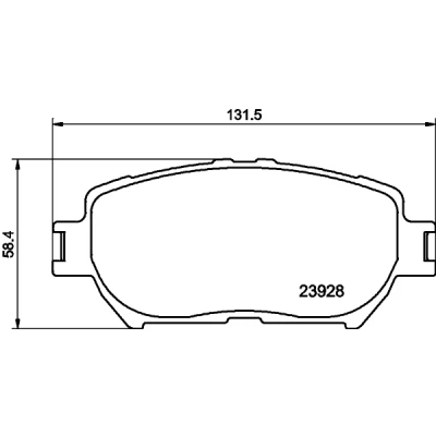 Immagine di HELLA 8DB 355 010 431 Kit pastiglie freno Non predisposto per contatto segnalazione usura LEXUS: IS 2, GS III