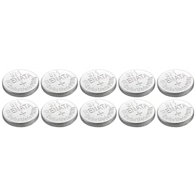 Immagine di RENATA Set di 10 batterie a bottone in argento ossido 371/SR920 SW 0% mercurio