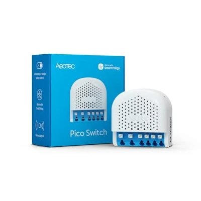 Immagine di AEOTEC Pico Switch, Zigbee 3.0, Smart Incasso Relè per commutazione, 16 A, misurazione della corrente, controllo scena, ripetitore, hub necessario, Works with SmartThings, homey, Alexa, HA