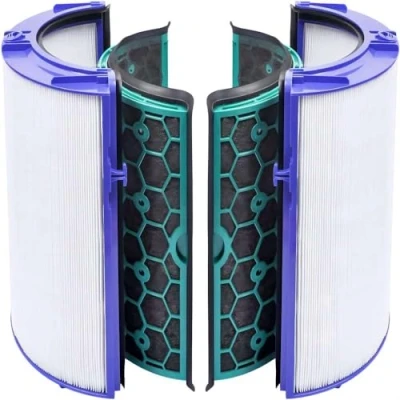 Immagine di KEEPOW Filtro per Dyson Pure Hot Cool HP04 TP04 DP04 Hepa di Ricambio, Sistema Filtrante Sigillato due stadi 360, carbone attivo Viola