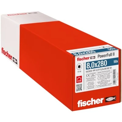 Immagine di Fischer FPF II CTF 8,0 x 280 BC 50 562939 Vite da legno 8 mm TX Acciaio galvanizzato zinco pz.