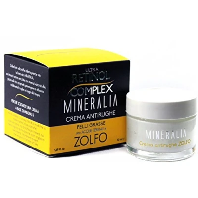 Immagine di CREMA ANTIRUGHE PELLE GRASSA linea MINERALIA con ACQUE TERMALI E ZOLFO Retinol Complex
