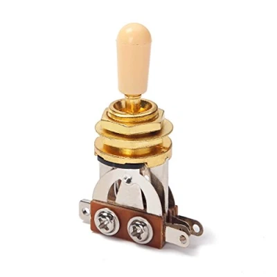 Immagine di Alnicov 3 vie pickup selettore interruttore a levetta per chitarra elettrica Les Paul LP, punta color crema