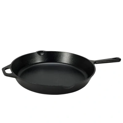 Immagine di Amazon Basics Padella in ghisa pretrattata, 38.1 cm, 4.9 kg, Nero