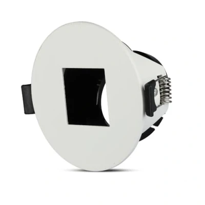 Immagine di Portafaretto LED da Incasso GU10 con Sezione Quadrata Colore Bianco Interno Nero