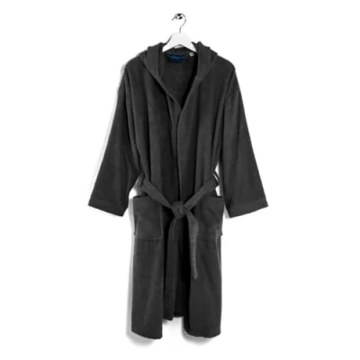 Immagine di Caleffi Minorca Accappatoio con Cappuccio, Cotone , Nero, XL, 1002421