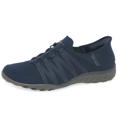 Immagine di Skechers Breathe Easy Roll with Me, Scarpe da Ginnastica Donna, Navy, 40 EU