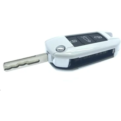Immagine di Nordecco Custodia lucida per chiave elettronica Fiat 600 600e Electric Hybrid 2024 2025 con telecomando a 3 pulsanti (bianco)
