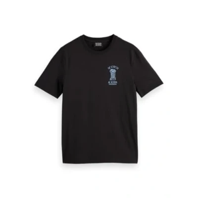 Immagine di Scotch &amp; Soda LEFT Chest Artwork Tshirt con stampa, Uomo, Taglia: Small, Black