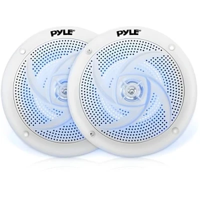 Immagine di Altoparlanti da esterno, 10,2 cm, 2 vie, impermeabile e resistente alle intemperie, sistema audio stereo con 100 Watt di potenza design sottile 16,51 cm 6.5&quot; Cruz V2 Fresh Foam