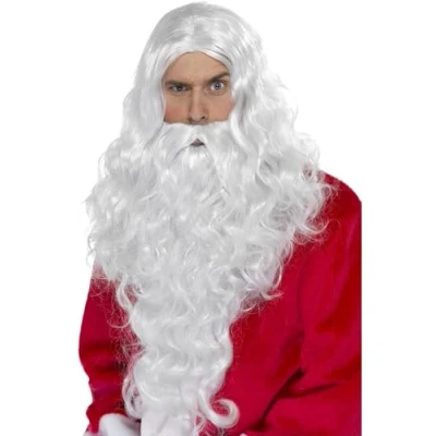Immagine di SMIFFYS Kit Babbo Natale, Bianco, con parrucca e barba