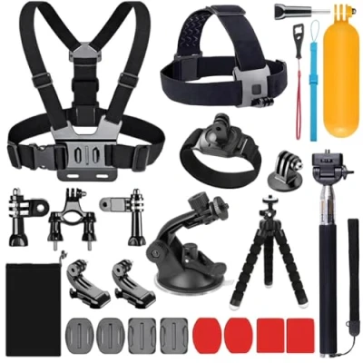 Immagine di YHTSPORT 20 in 1 per GoPro Accessori, kit accessori Action Camera Hero 13 12 11 10 9 8 Max 7 6 5 4 3 SJ4000 Xiaomi Yi DBPOWER e altre fotocamere sportive (20 1)