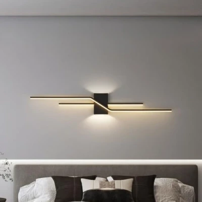 Immagine di WLBHWL Lampada da Parete Lineare A LED, Apparecchio di Illuminazione Striscia Lunga per Interni, Applique Dimmerabile/Luce sul Comodino della Camera Letto, Installazione del Cablaggio Richiesta
