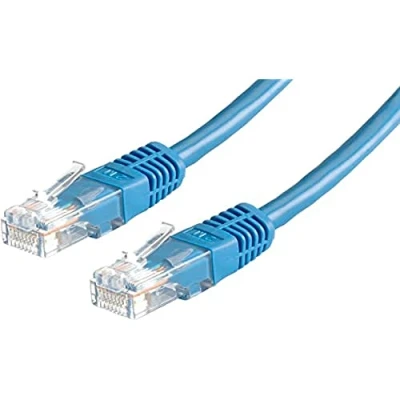 Immagine di Roline 21.15.0524 RJ45 cavo di rete, patch CAT 5e U/UTP 0.50 m Blu 1 pz.