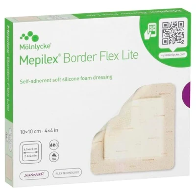 Immagine di MEDICAZIONE IN SCHIUMA DI POLIURETANO MEPILEX BORDER FLEX LITE 10X10 CM 5 PEZZI