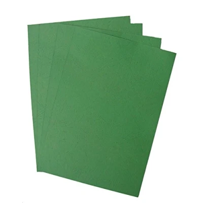 Immagine di Pavo Copertine per rilegatura effetto vera pelle, formato DIN A4, 250 g/m², confezione da 100 pz, colore: verde pino