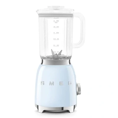 Immagine di Smeg, Frullatore da Tavolo BLF03PBEU 1,5 L, 4 Livelli di Velocità, Funzioni Smoothie, Pulse, Tritaghiaccio e Auto Pulizia, Blocco Motore Tappo Dosatore, Base Antiscivolo, 800W, Azzurro Pastello