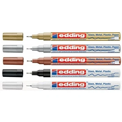 Immagine di glanzlack marker Sharpie fine (0.8 mm) 780 pacchetto 8 colori a scelta, Metallic Sortiert 2, fein