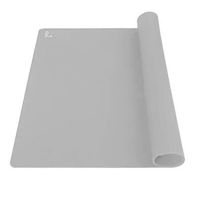 Immagine di Tappetino da Forno Antiadrente, Doppio Spessore in Silicone, Extra Grande Stuoia di Rolling Della Pasticceria, Riutilizzabile Pizza e Fondente, Resistente al Calore 60 x 40 cm (grigio)