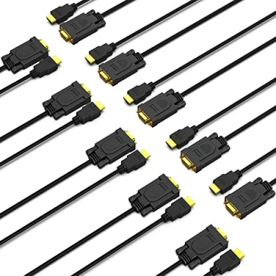 Immagine di BENFEI Cavo HDMI a VGA 1080P 1,8M 10 Confezioni, unidirezionale sorgente monitor/TV VGA, Compatibile con laptop PC monitor proiettore HDTV Raspberry Pi Roku Xbox