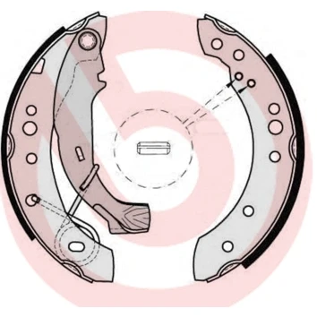 Immagine di BREMBO S 61 526 Ganasce freno 203 39 con leva a mano CITROËN: C3 I Hatchback, II, C2 DACIA: SANDERO 2, LOGAN MCV 2 mister