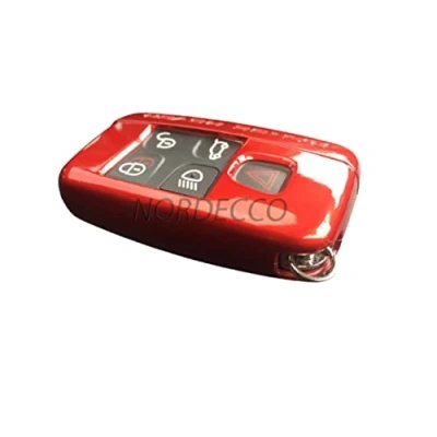 Immagine di Custodia In ABS di alta qualità Plastica Rigida, 2 Pezzi, per nuova smart key Fob a 5 Pulsanti Range Rover Evoque Discovery Freelander Sport 2014, 2015, 2016 (Rosso)