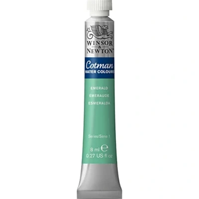 Immagine di Winsor &amp; Newton Cotman 8840092 Colore ad acquerello, colori vivaci di alta qualità con ottime caratteristiche lavorazione, tubo da 8 ml, smeraldo