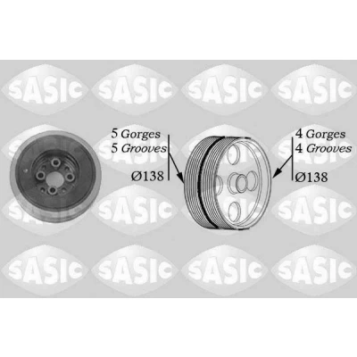 Immagine di SASIC 2156004 Puleggia Albero Motore 138 AUDI: A4 B6 Sedan, A6 C5 Avant, VOLKSWAGEN: Passat B5 Variant