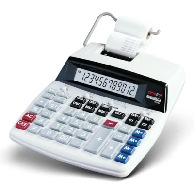 Immagine di GENIE D69 PLUS Calcolatrice da tavolo scrivente Bianco Display (cifre): 12 rete elettrica (L x A P) 210 278 73 mm