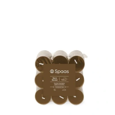 Immagine di Spaas Lumini in contenitore trasparente, confezione da 18, 4,5 ore Warm Wonder