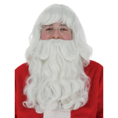 Immagine di SMIFFYS Kit abito Babbo Natale, Bianco, con parrucca e barba, 38 cm/15in, Deluxe