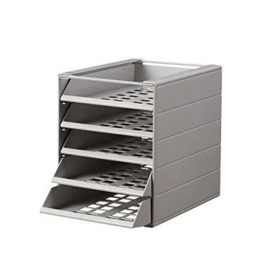 Immagine di Durable 1712003050 Idealbox Basic 5, Cassettiera da Scrivania, 5 Cassetti, Frontalino Aperto, 250x332x322 mm, Grigio