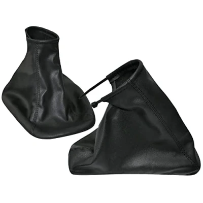 Immagine di Aerzetix C57726 Cuffia soffietto per leva del cambio e freno a mano compatibile con Opel Omega B dal 1994 al 2002 colore: nero in pelle sintetica