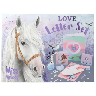 Immagine di Depesche 12969 Miss Melody Love Cassetta delle Lettere a Mano con Disegno di Un Cavallo, Set Scrittura cancelleria, Buste, Adesivi, francobolli e Molto Altro, Multicolore, One Size