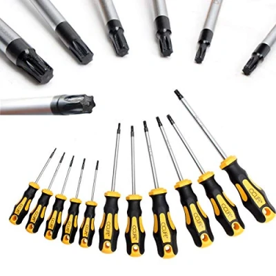 Immagine di CCLIFE Set Cacciaviti Torx professionali precisione T6 T40 magnetici,11 Pezzi Nessun foro
