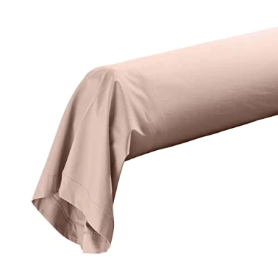 Immagine di douceur d&#039;intérieur, Federa per cuscino in percalle 100% cotone color carne, 85 x 185 cm