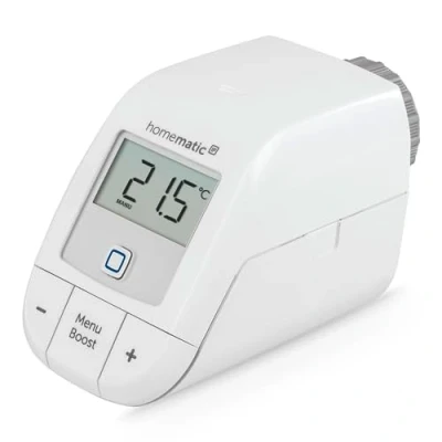 Immagine di Homematic IP Smart Home 153412A3 Termostato digitale per termosifone, controllo tramite app, Alexa, Google Assistant, facile installazione, risparmio energetico